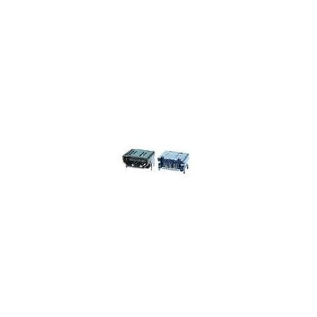 Fci Telecom And Datacom Connector, 19 Contact(S), Female, Right Angle, Surface Mount Terminal, Locking, 10029449-001RLF